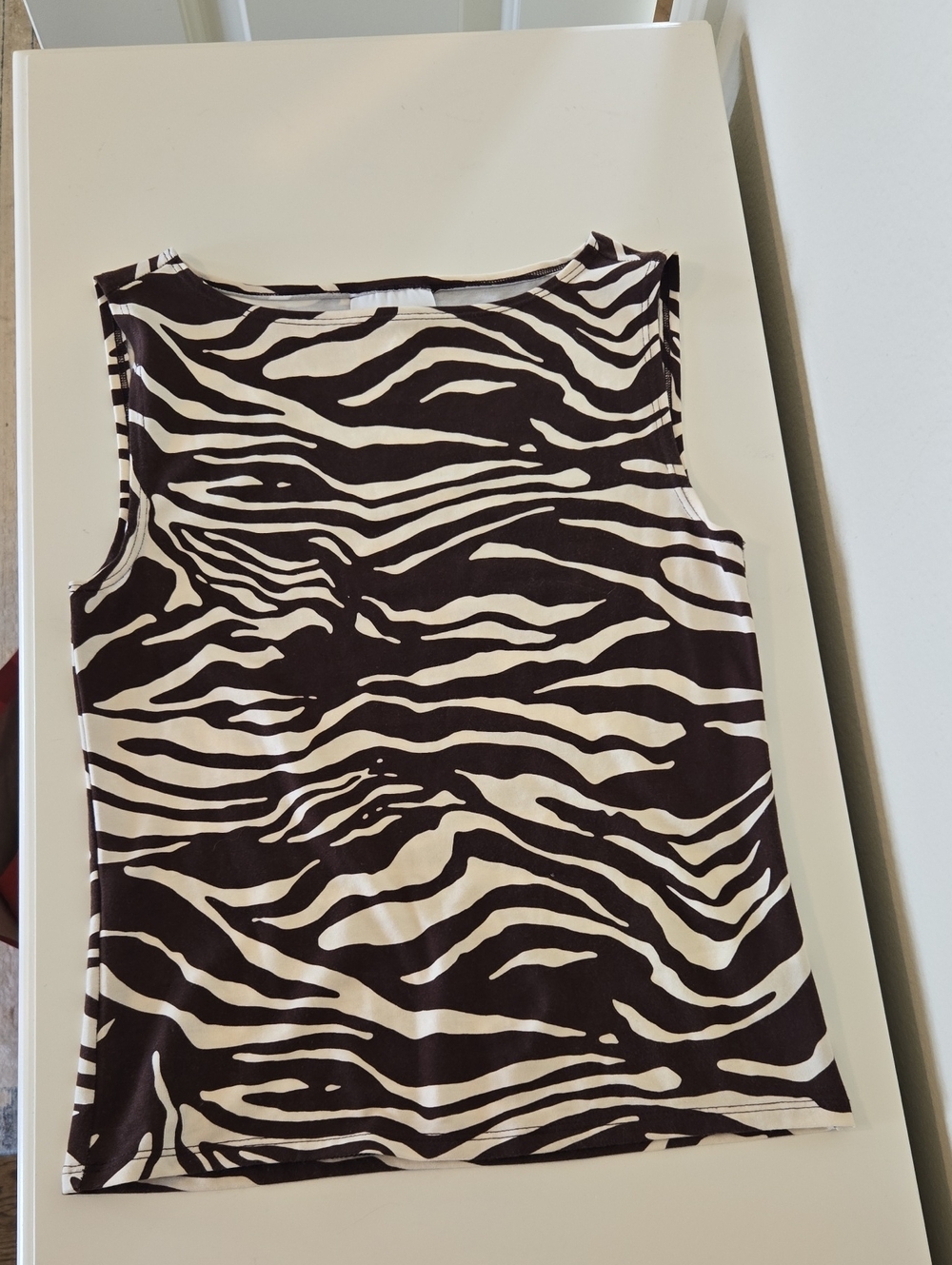Reformation Sleeveless Zebra-Print Tank - Black & White